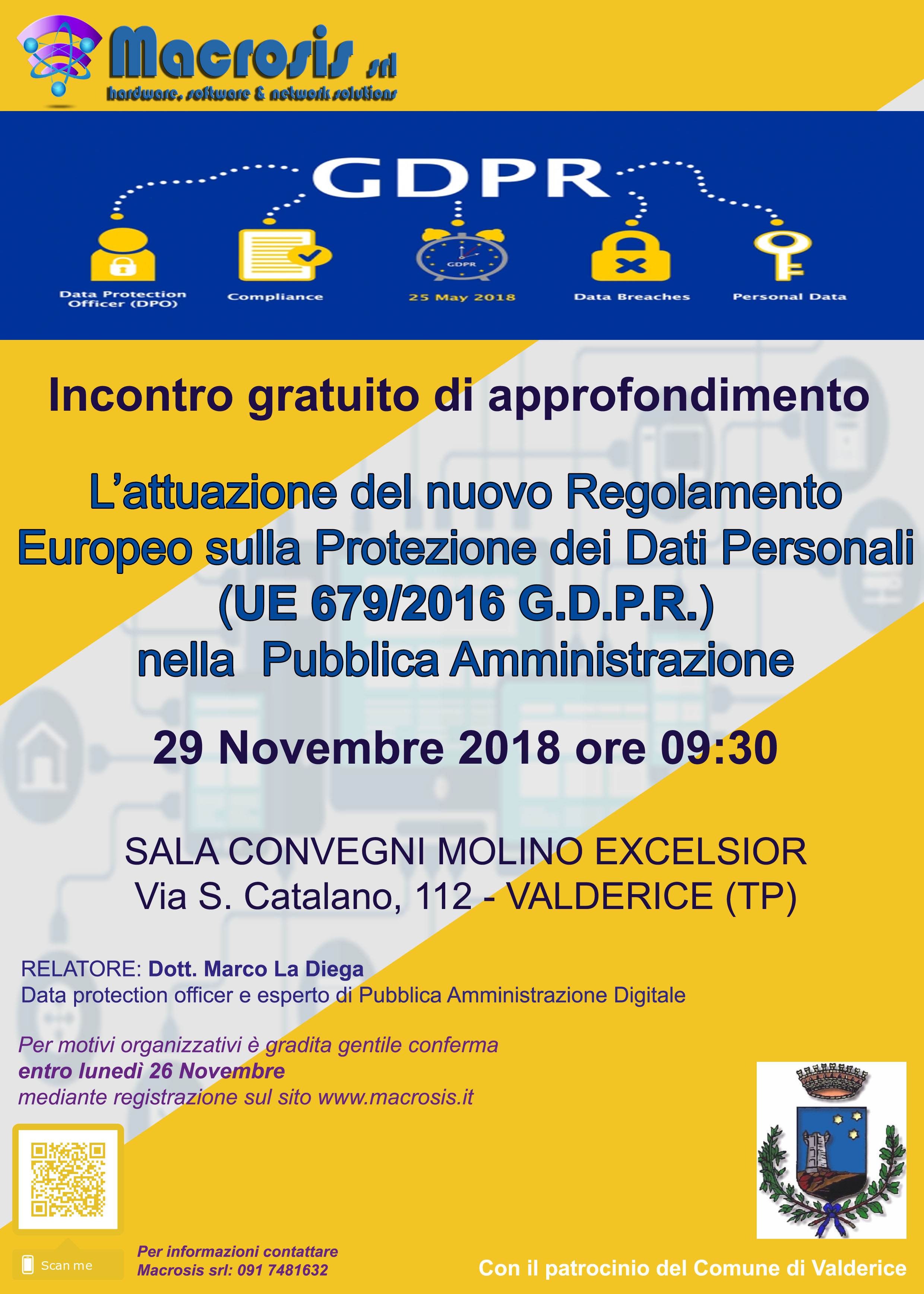 Locandina incontro GDPR